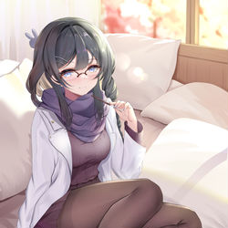 This is a pixiv picture whose title is 桜島麻衣.