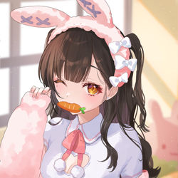This is a pixiv picture whose title is 🐰.