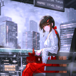 This is a pixiv picture whose title is You are late.