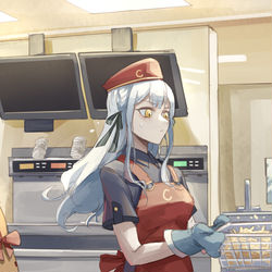This is a pixiv picture whose title is 打工祥子.