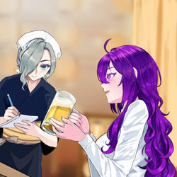 This is a pixiv picture whose title is 三汐さんの仕事終わりの時間.