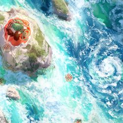 This is a pixiv picture whose title is 春の谷.