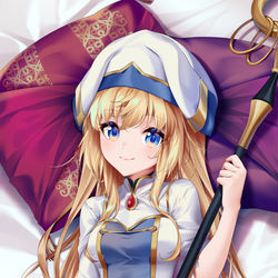 This is a pixiv picture whose title is 女神官抱き枕.