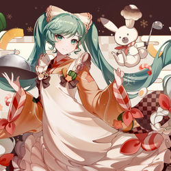 This is a pixiv picture whose title is 雪ミク2024.