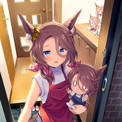 This is a pixiv picture whose title is 玄関でお迎えしてくれる人妻タイシンの存在しない記憶.