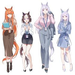 This is a pixiv picture whose title is 「チームスピカが会社員だったら···」.