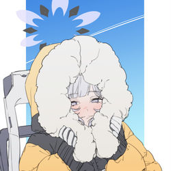 This is a pixiv picture whose title is 超天才清楚系病弱mofumofuハッカー.