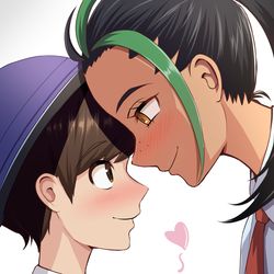 This is a pixiv picture whose title is ポケモンSV　ハルトとネモ.