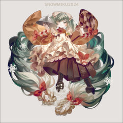 This is a pixiv picture whose title is SNOW MIKU 2024.