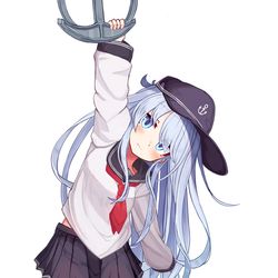 This is a pixiv picture whose title is ぶら下がる響&ヴェールヌイ.