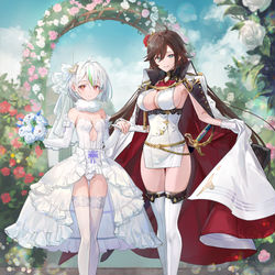 This is a pixiv picture whose title is 純白の機械少女「 アーニャ 」.