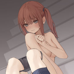 This is a pixiv picture whose title is 押しに弱い子.
