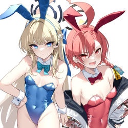 This is a pixiv picture whose title is 飛鳥馬トキ＆美甘ネル バニーガールver.