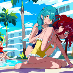 This is a pixiv picture whose title is 泳ぐことを学ぶ #3😵.