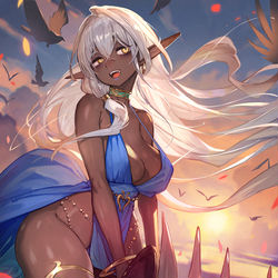 This is a pixiv picture whose title is 自由の空.