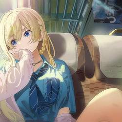 This is a pixiv picture whose title is 曇り時々晴れ.