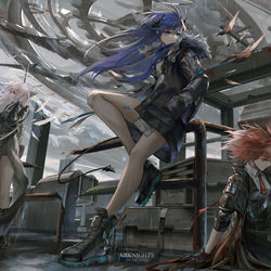 This is a pixiv picture whose title is 她们的时间.