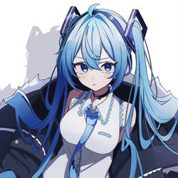 This is a pixiv picture whose title is ミクちゃんの絶対領域.