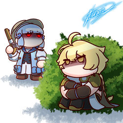 This is a pixiv picture whose title is ❄️🔫❄️.