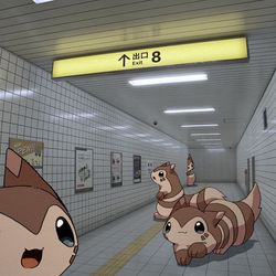 This is a pixiv picture whose title is 大量のオオタチしか出てこない異変.