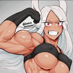 This is a pixiv picture whose title is 力こぶミルコさん.