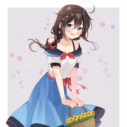 This is a pixiv picture whose title is 時雨ちゃんにズイパラ如月ちゃんの服.