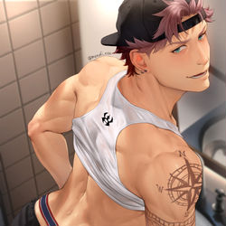 This is a pixiv picture whose title is Jockstrap2(OC/Dan).