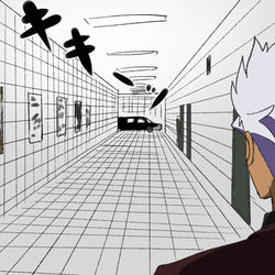 This is a pixiv picture whose title is ８番出口.