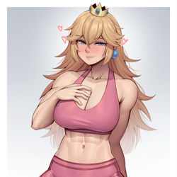 This is a pixiv picture whose title is Gym princess Peach.