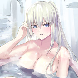 This is a pixiv picture whose title is モルガンとお風呂！.