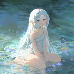 This is a pixiv picture whose title is 水芙.