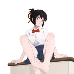 This is a pixiv picture whose title is 宮水三葉:どうぞ.