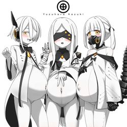 This is a pixiv picture whose title is ソフ&オウル&アイン（妊娠中）.