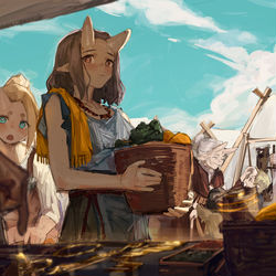 This is a pixiv picture whose title is A certain village oni market.