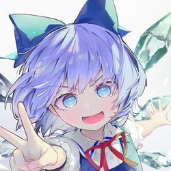 This is a pixiv picture whose title is チルノピース！.