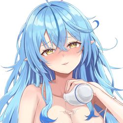 This is a pixiv picture whose title is 谷間酒.