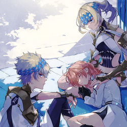 This is a pixiv picture whose title is ふたごぼし.