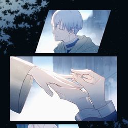 This is a pixiv picture whose title is 鏡蓮華の花言葉.