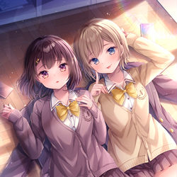 This is a pixiv picture whose title is 放課後の教室で….