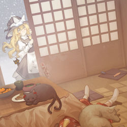 This is a pixiv picture whose title is 温暖的神社.