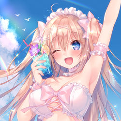 This is a pixiv picture whose title is 水着れーちゃん.