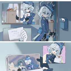 This is a pixiv picture whose title is フリーナ日常（追加）.
