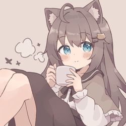 This is a pixiv picture whose title is Coffee break☕️🐈.