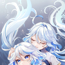 This is a pixiv picture whose title is 『今まで本当にお疲れさま　フリーナ』.