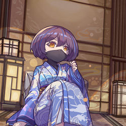 This is a pixiv picture whose title is 【Request】穿着和服的忍者大福.