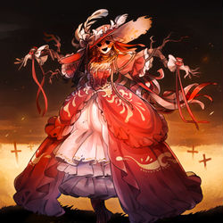 This is a pixiv picture whose title is 【Skeb】案山子娘.