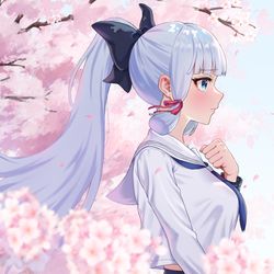 This is a pixiv picture whose title is 神里綾華.