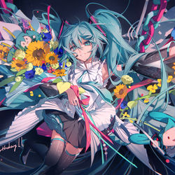 This is a pixiv picture whose title is HATSUNE MIKU EXPO 10周年纪念.