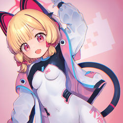 This is a pixiv picture whose title is モモイ（サイバー）.