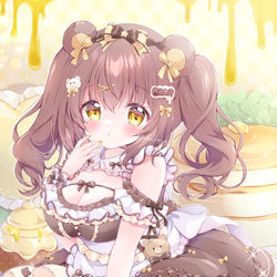 This is a pixiv picture whose title is くまみみちゃん🧸.
